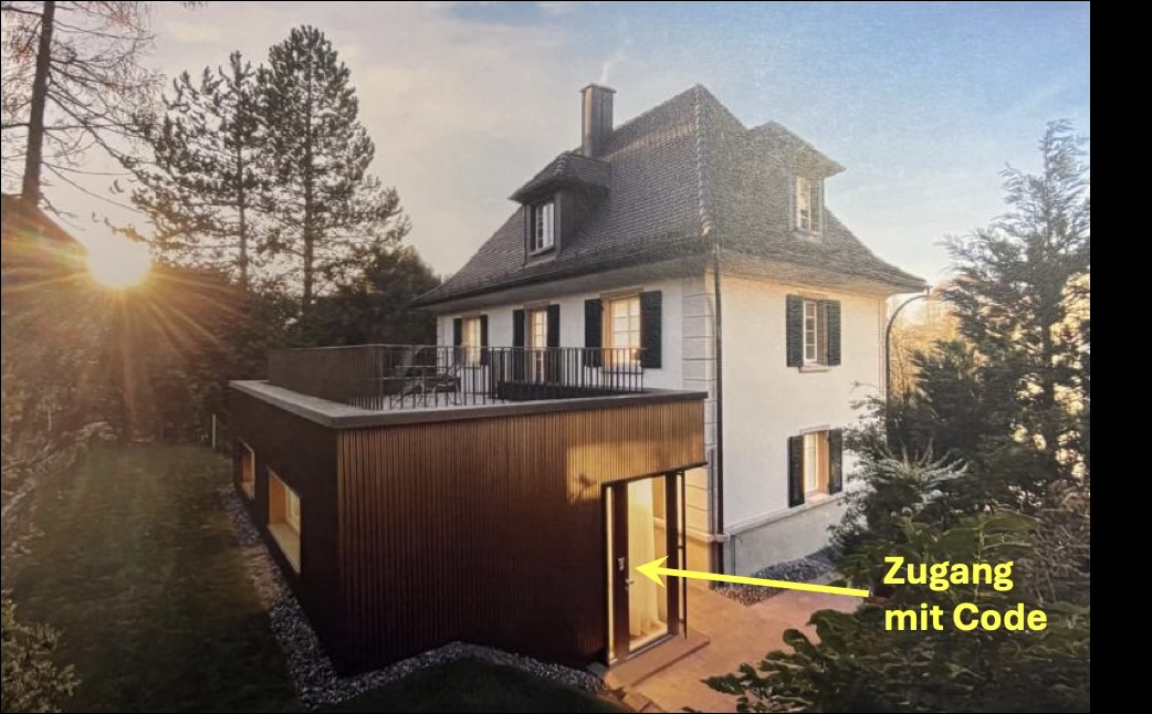 Eingang zum Musikzimmer – Zugang mit Code
